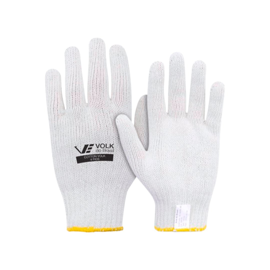 Luva de malha lisa branca